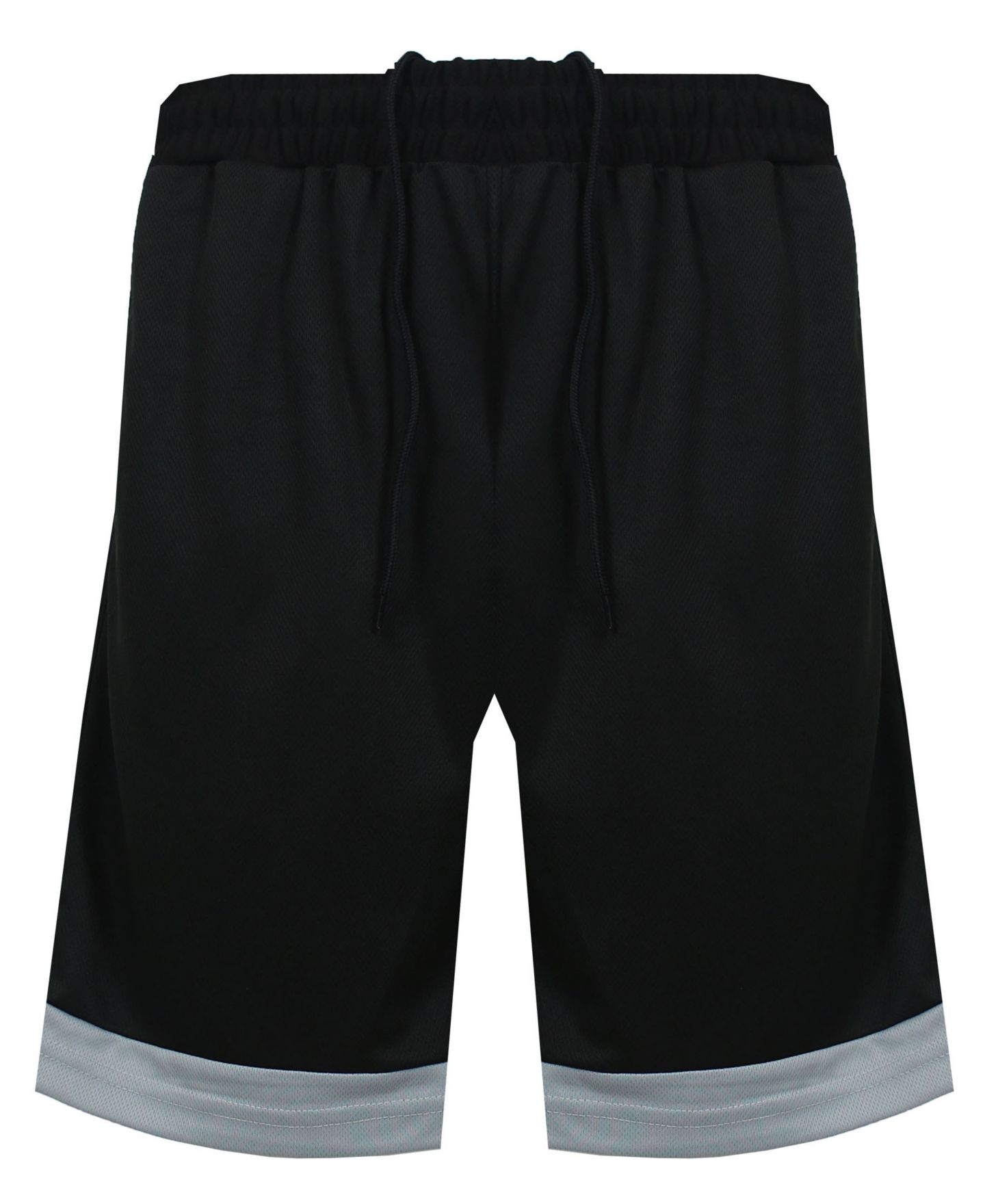 Мужские шорты Galaxy By Harvic Premium Active Moisture Wicking Workout Mesh Shorts With Trim, цвет: Чёрный / Серебряный — фото 1