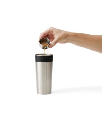 18 oz Double Insulated Stainless Steel Cocktail Shaker with 1.5 oz  shot Cap and Strainer