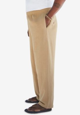 Big & Tall Elastic Waist Gauze Cotton Pants