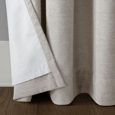 Linen Blend Blackout Grommet Top Curtain