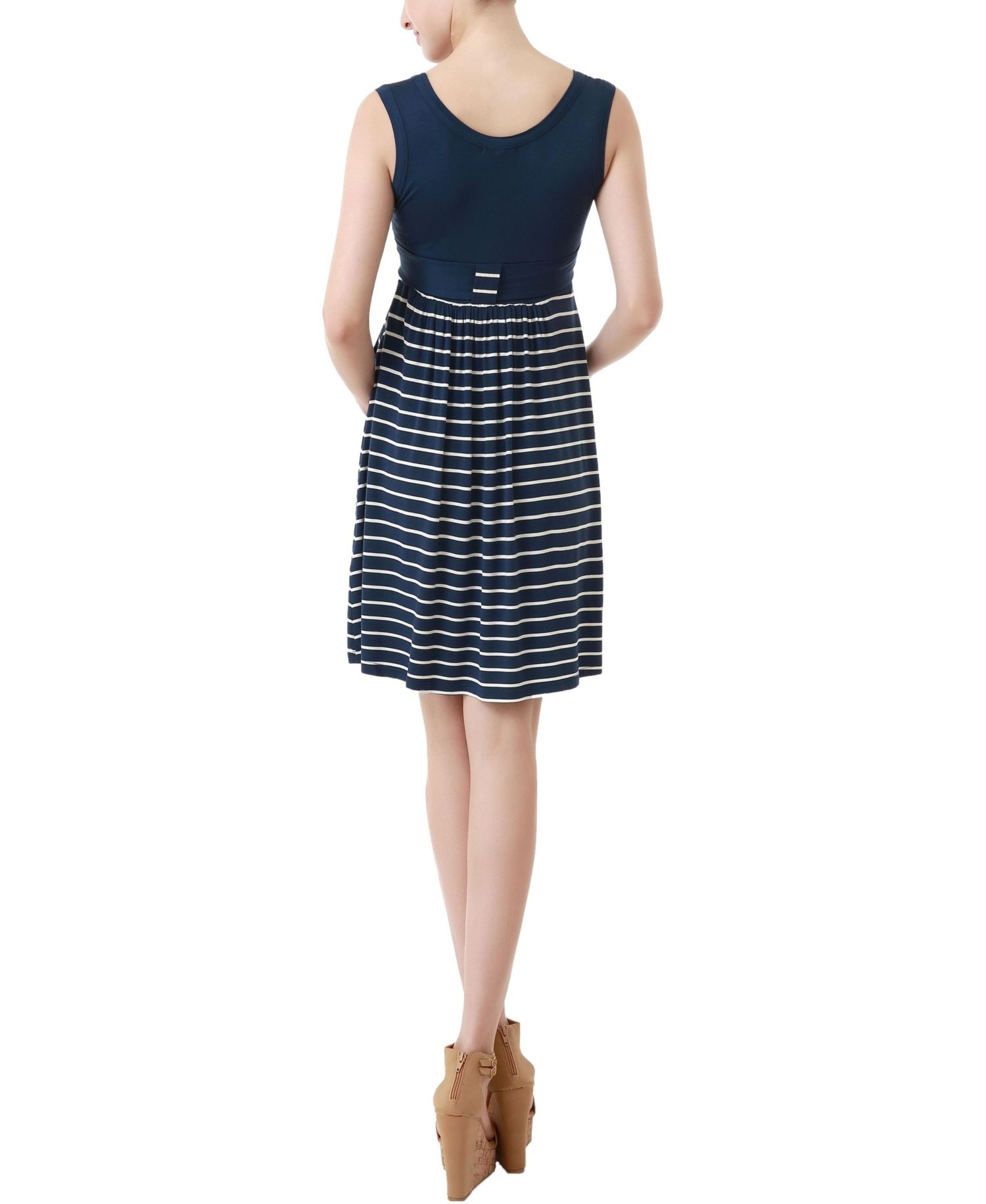 Women's Scoop Neck Striped Dress