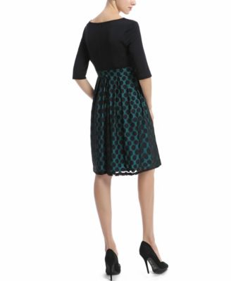 Maternity V-Neck Polka Dot Lace Dress