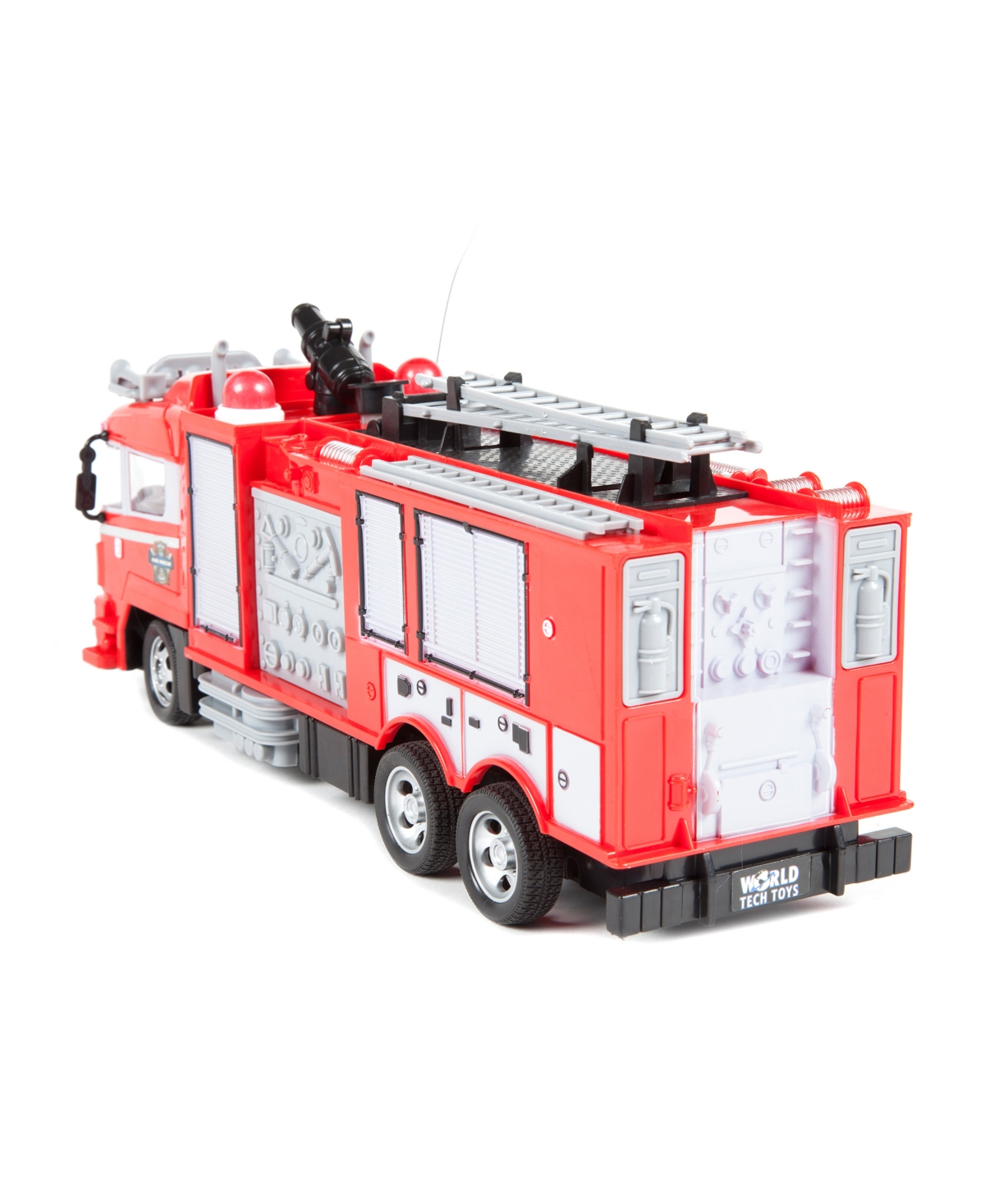 World Tech Toys Fire Truck Remote Control Truck W/ Light Up Lights Shoots Water In Red
