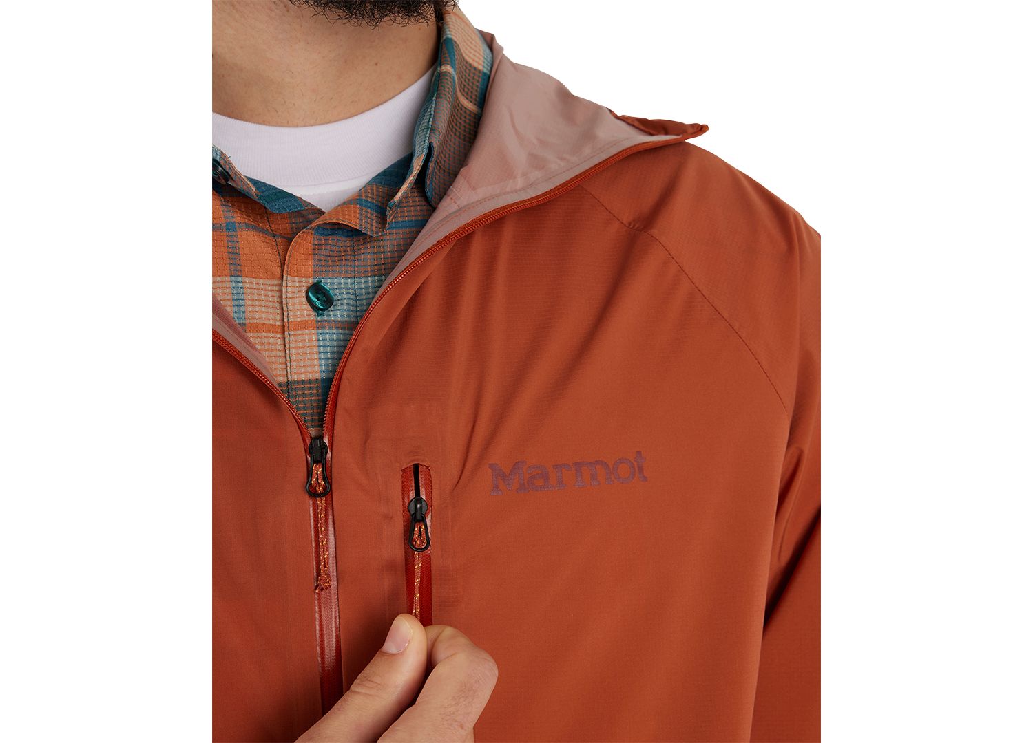 Men's Superalloy Hooded Packable Rain Jacket