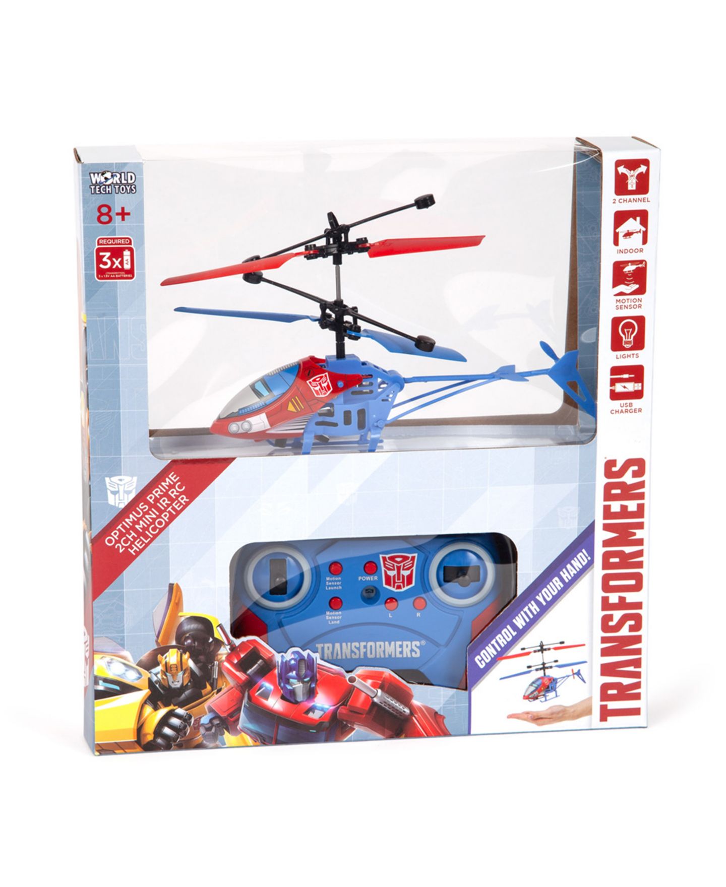 Детская игрушка World Tech Toys Hasbro Transformers Optimus Prime 2-Channel Radio Control Helicopter — фото 4