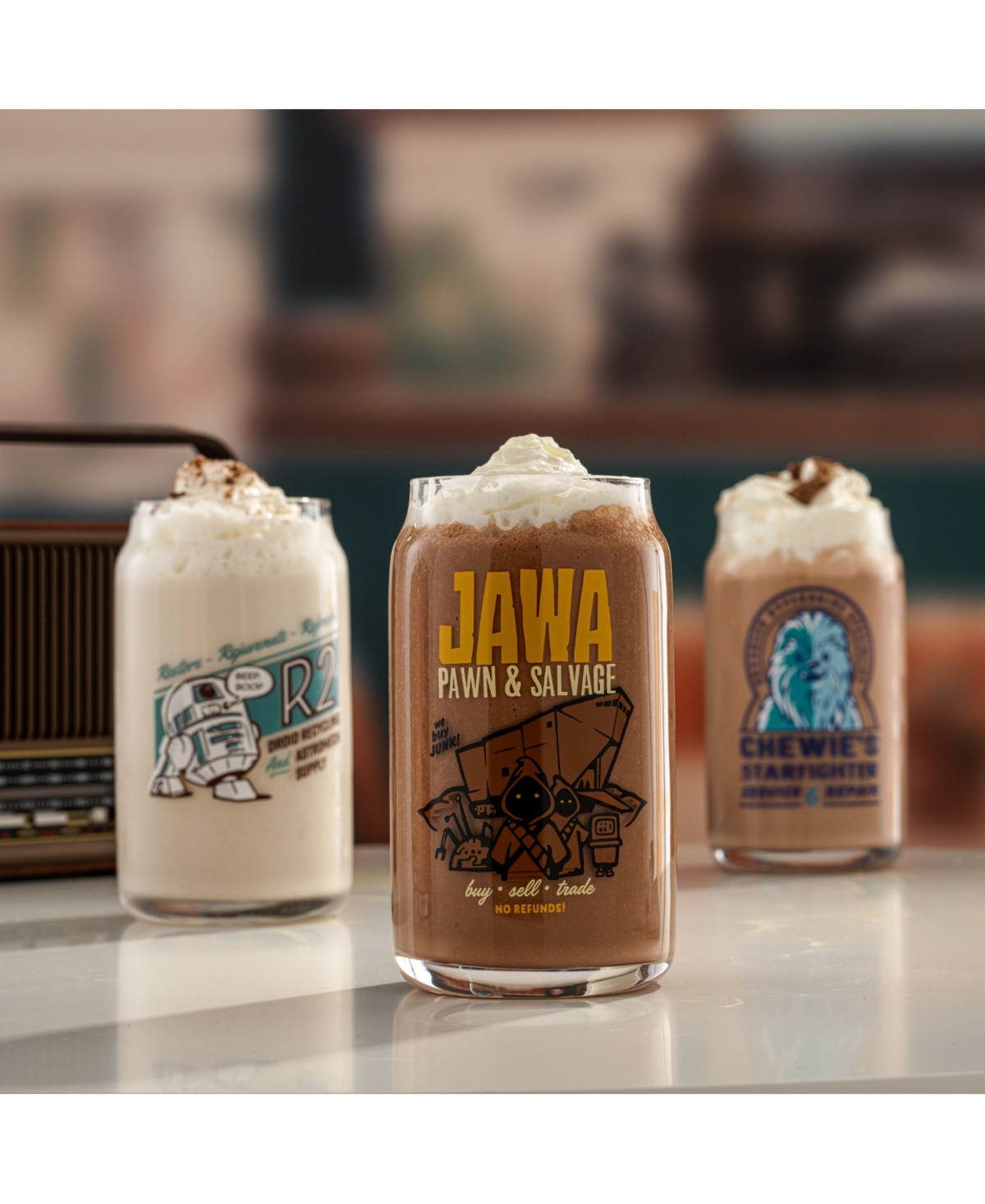 Shop Joyjolt Star Wars Retro Vintage Tumbler Glasses, Set Of 6 In Clear
