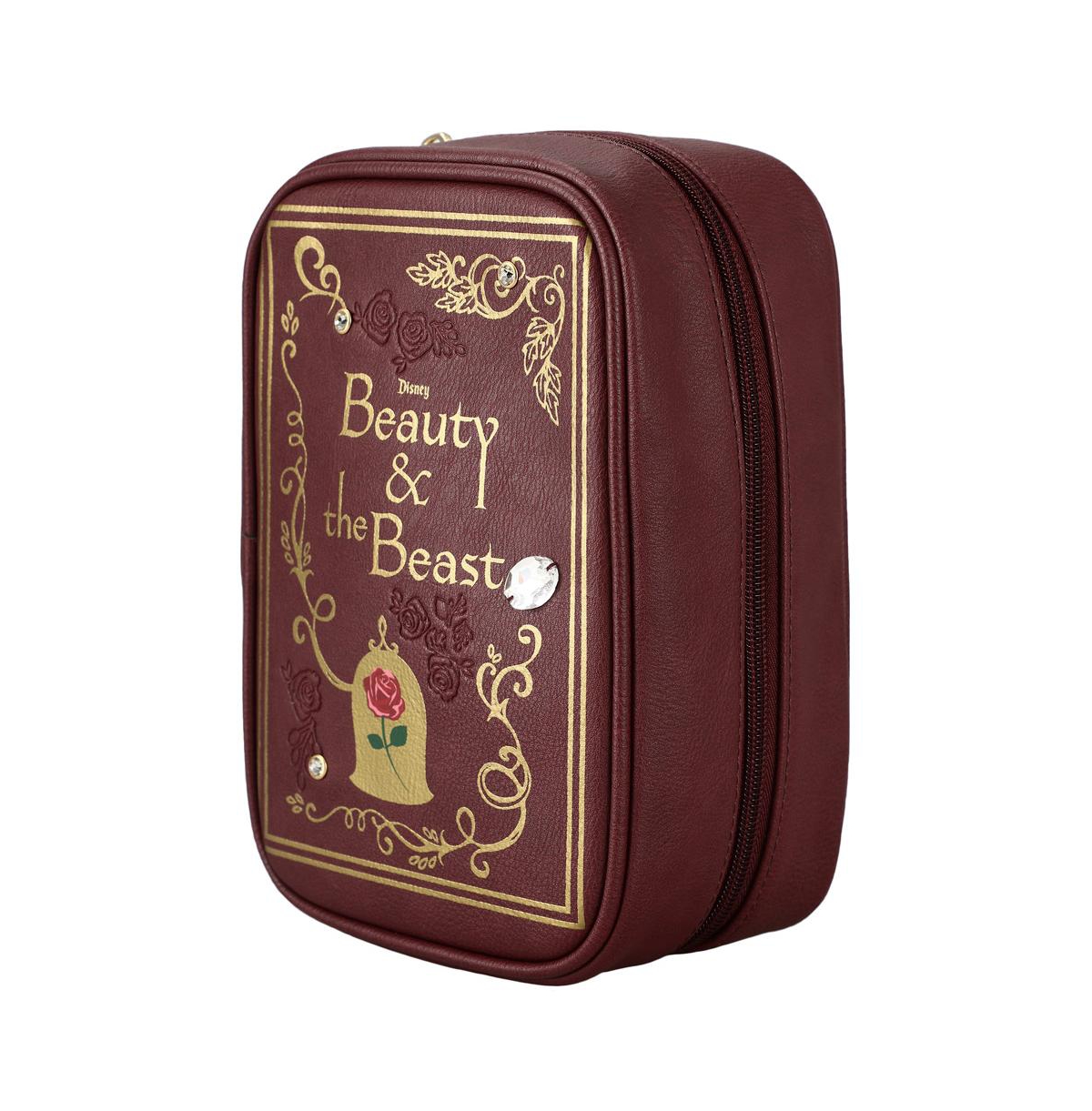 Beauty and the Beast Rose Cosmetic Bag - Red