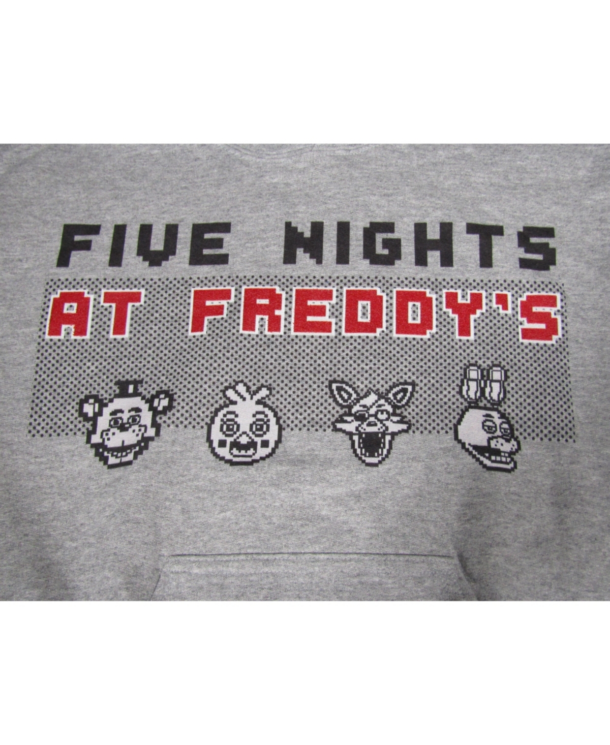 Five Nights at Freddy's Boys Pixel Faces Athletic Heather Sweatshirt