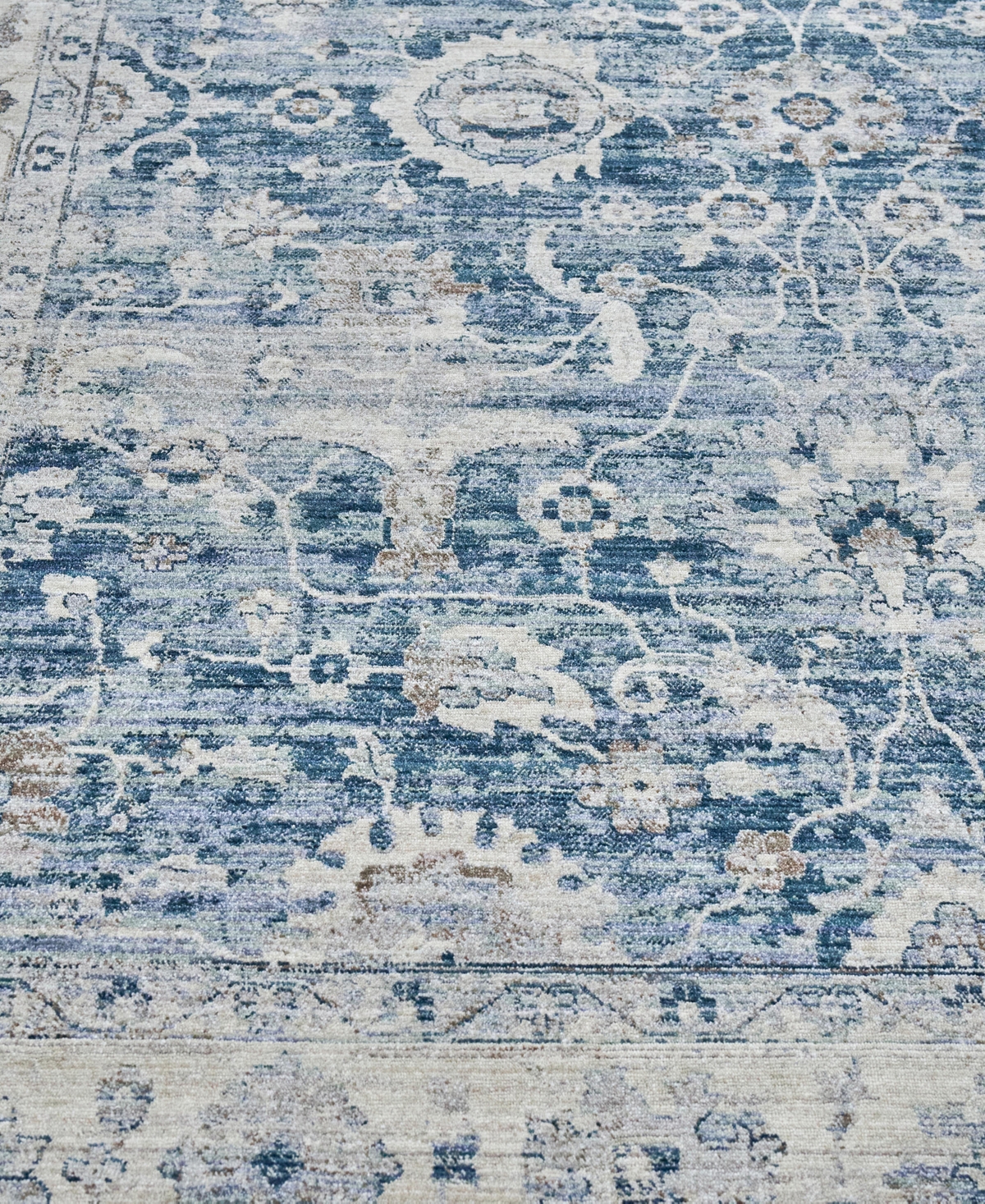 The Met X Exquisite Rugs Vintage Looms Vtl-72 6'x9' Area Rug In Blue,beige