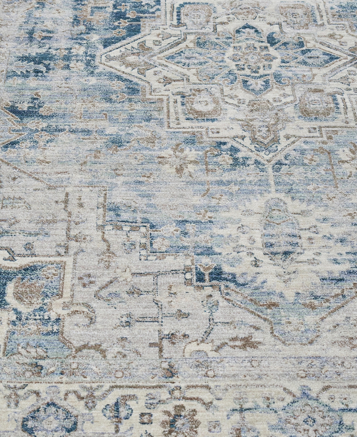 The Met X Exquisite Rugs Vintage Looms Vtl-77 8'x10' Area Rug In Blue,beige