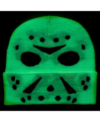 Men's Jason Glow in the Dark horror Cuffed Winter Beanie