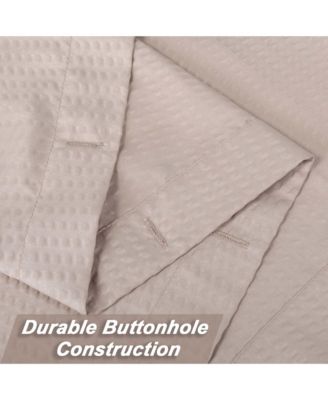 Soft Embossed Seersucker Microfiber Fabric Shower Curtain or Liner, 72" x 72"