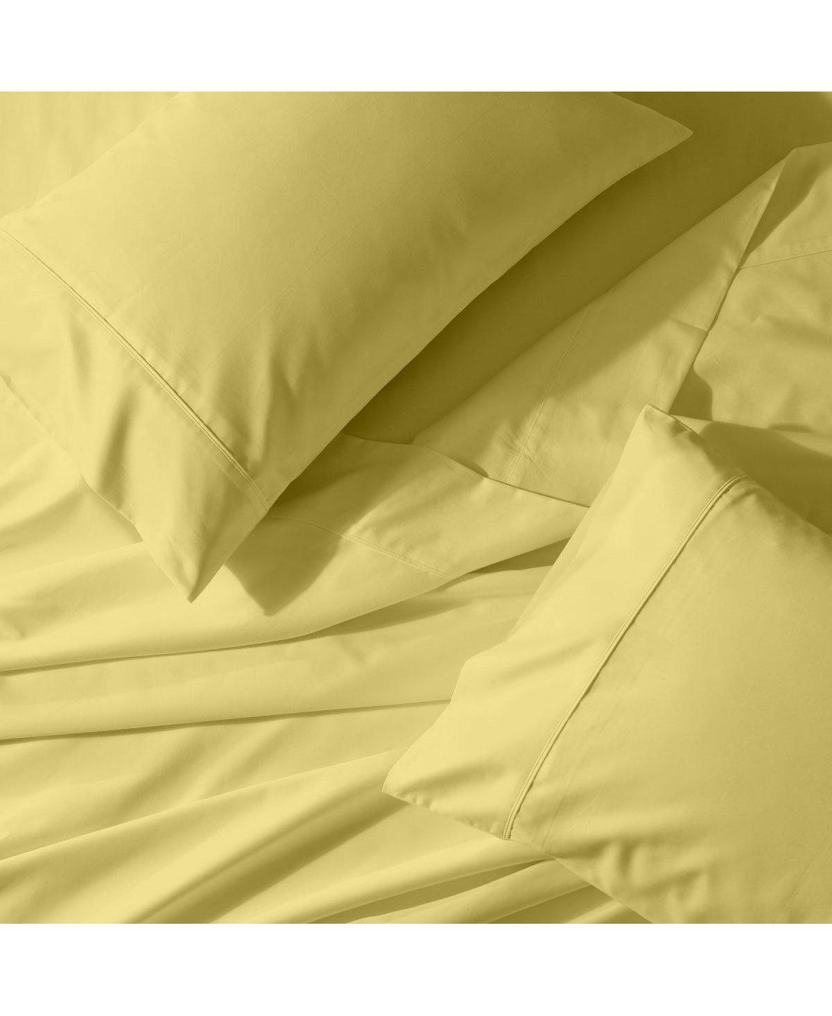 Egyptian Linens Easy Care Sheet Set - Solid 650 Thread Count, Twin - Gold