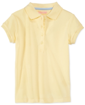Nautica Little Girls School Uniform Picot-Trim Polo