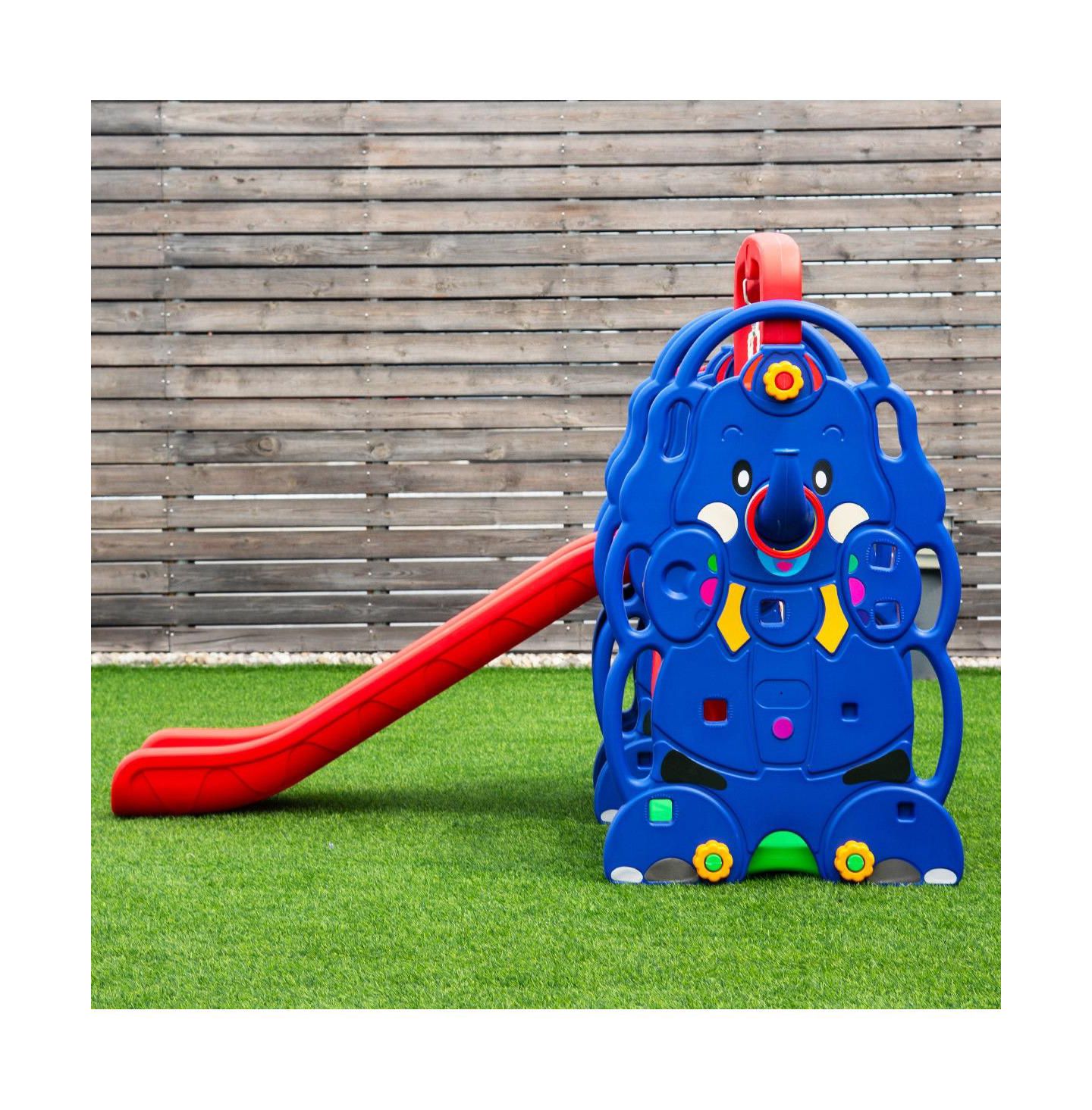 Детские игрушки VEBREDA 3-in-1 Freestanding Basketball Hoop Climber Slide Swing Set, 66 lb. Capacity, Ages 12 months+ — фото 7