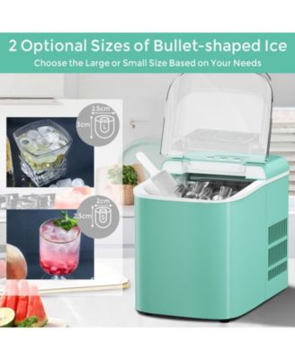 26 lbs Countertop LCD Display Ice Maker with Ice Scoop