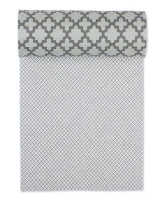 Fridge Shelf Liner Collection Non-Adhesive, Cut to fit, Machine Washable, 12x120", Gray Lattice, 2 Piece