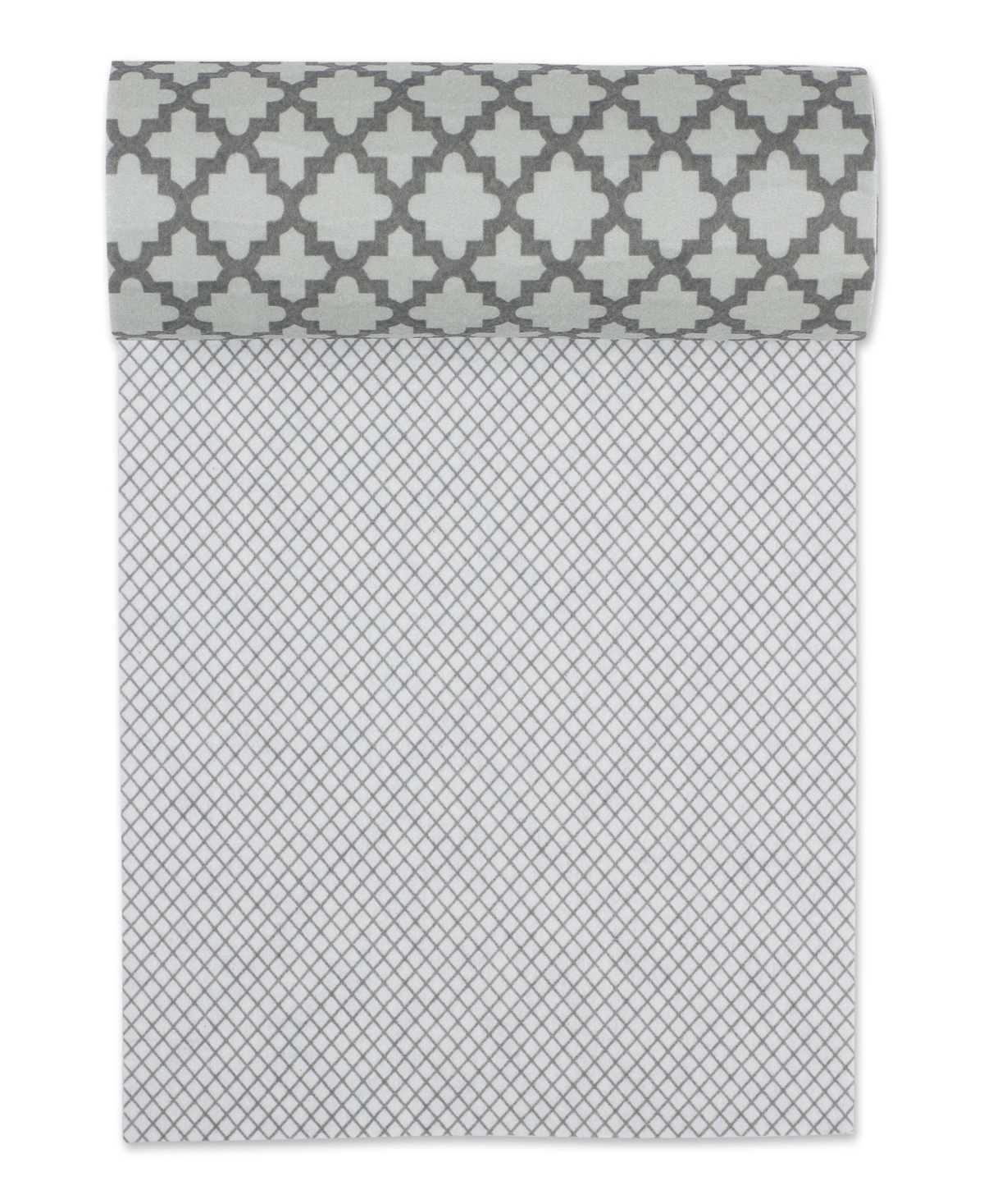 Design Imports Fridge Shelf Liner Collection Non-adhesive, Cut To Fit, Machine Washable, 12x120", Gray Lattice, 2 P In Gray Lattice