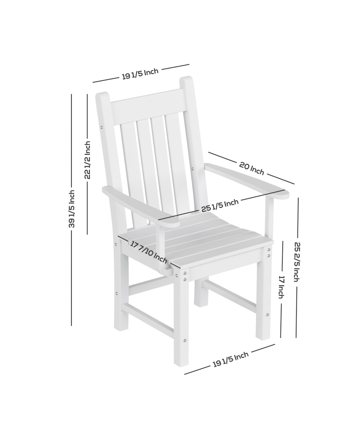 WestinTrends Outdoor Patio Dining Armchair