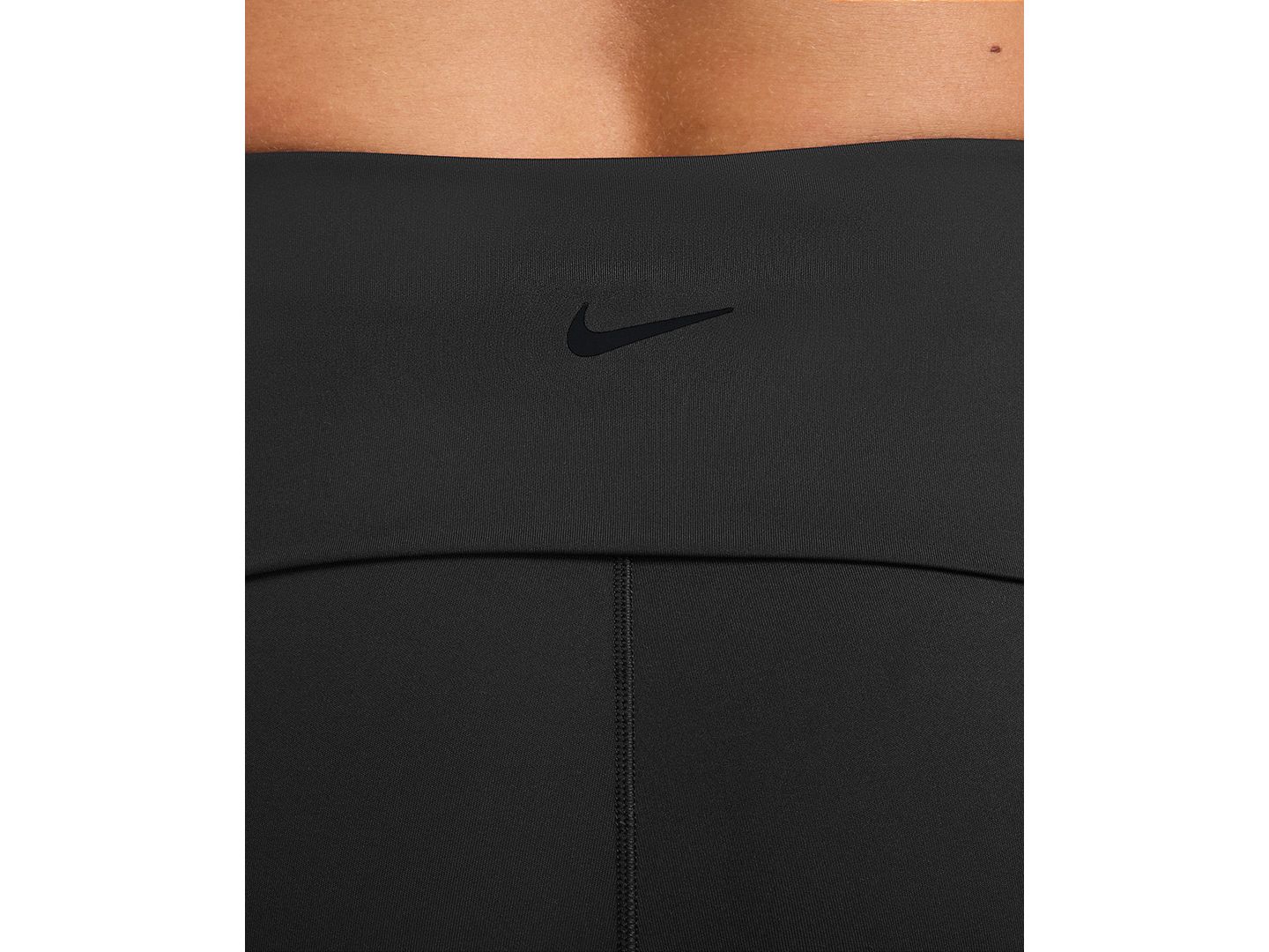 Женские брюки Nike One High-Waisted Foldover, цвет: Чёрный — фото 3
