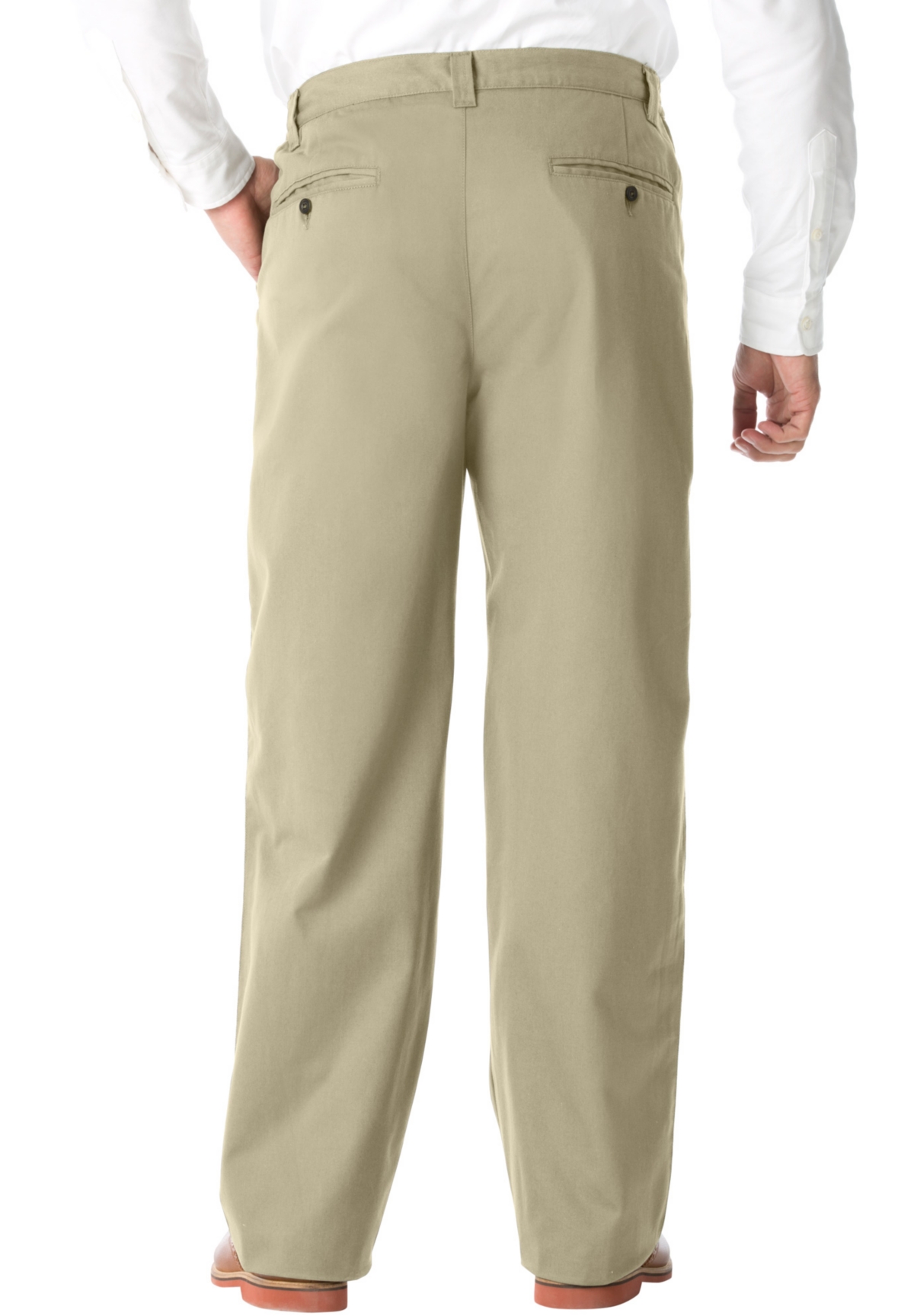 KingSize Big & Tall Wrinkle-Free Double-Pleat Pant With Side-Elastic Waist