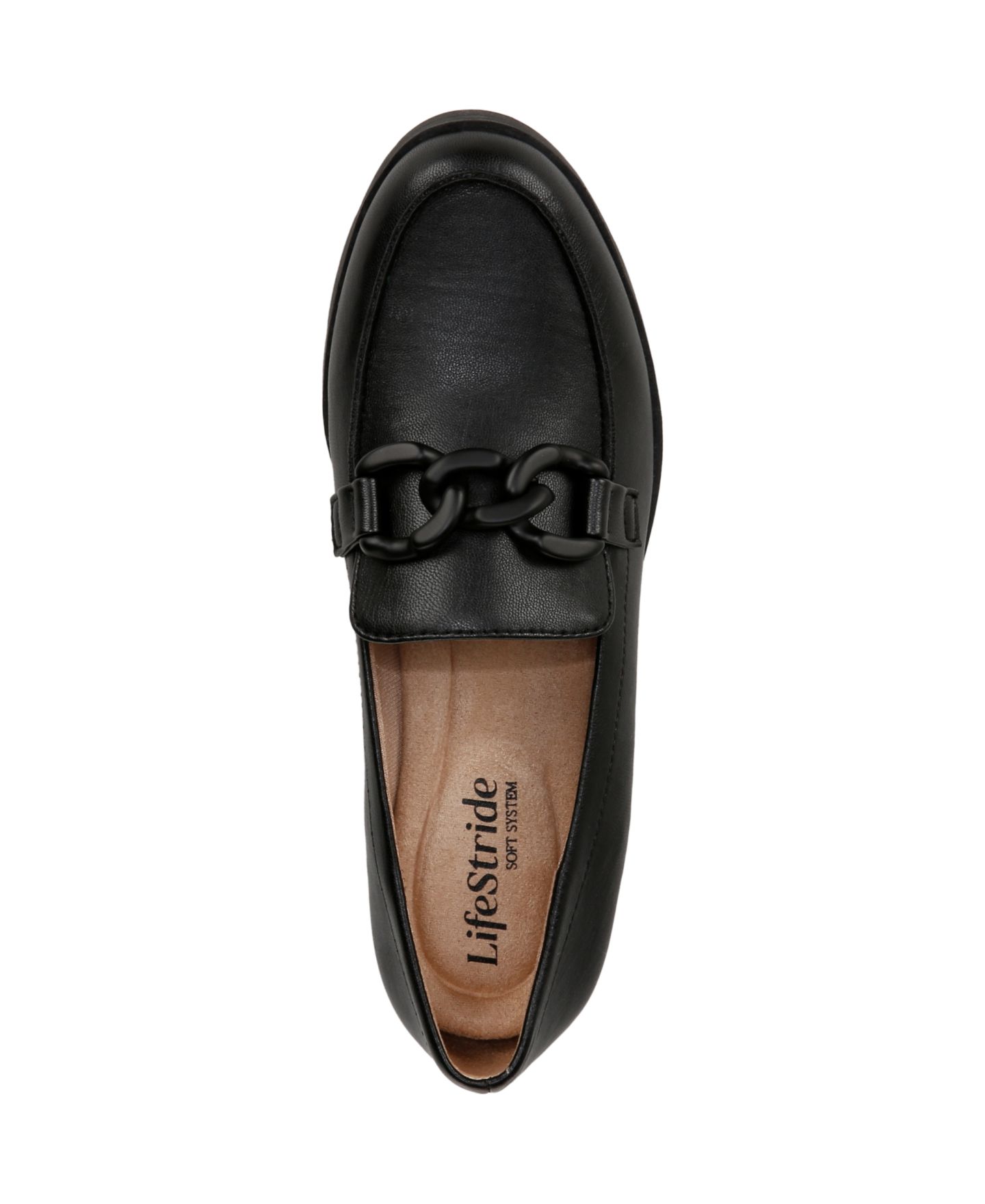 Женские туфли LifeStride London 2 Chain Detail Lug Sole, цвет: Чёрная искусственная кожа — фото 4