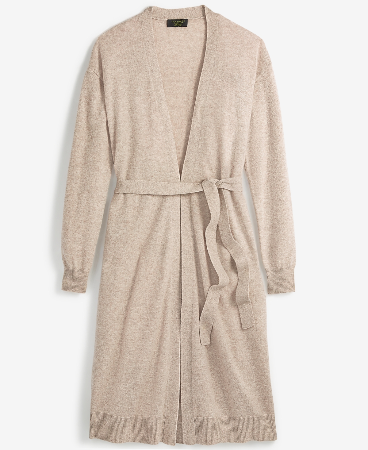 Charter Club Women's Tie-Waist Longline 100% Cashmere Cardigan, Created for Macy's