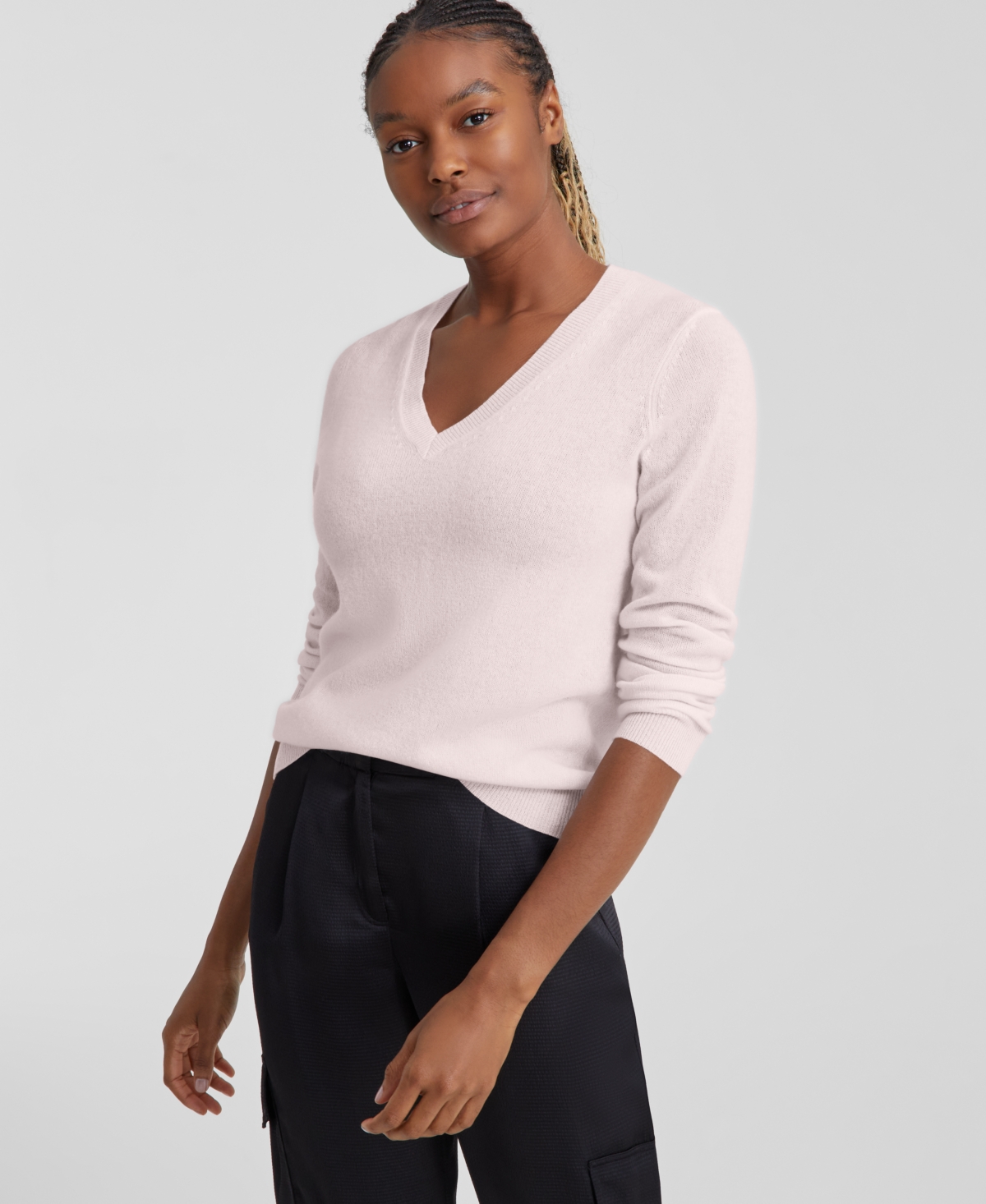 Charter Club Petite Cashmere V Neck Pullover Sweater Created for Macy s Delicacy Smart Closet