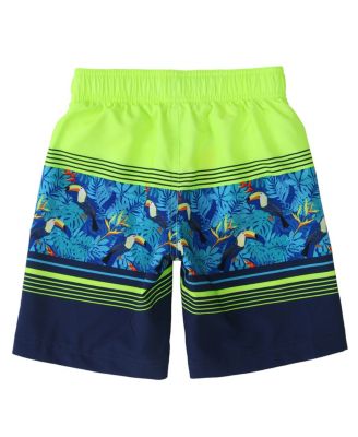 Boys 4-Way Stretch Quick Dry Board Shorts Swim Trunks with Mesh Lining UPF50+