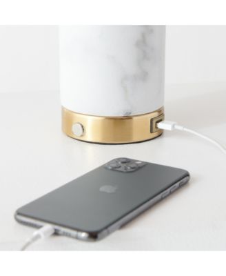 Dimmable LED Marble Table Lamp with Charging USB Port