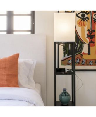 Maxwell 63" LED Shelf Lamp with USB Port and Power Outlet