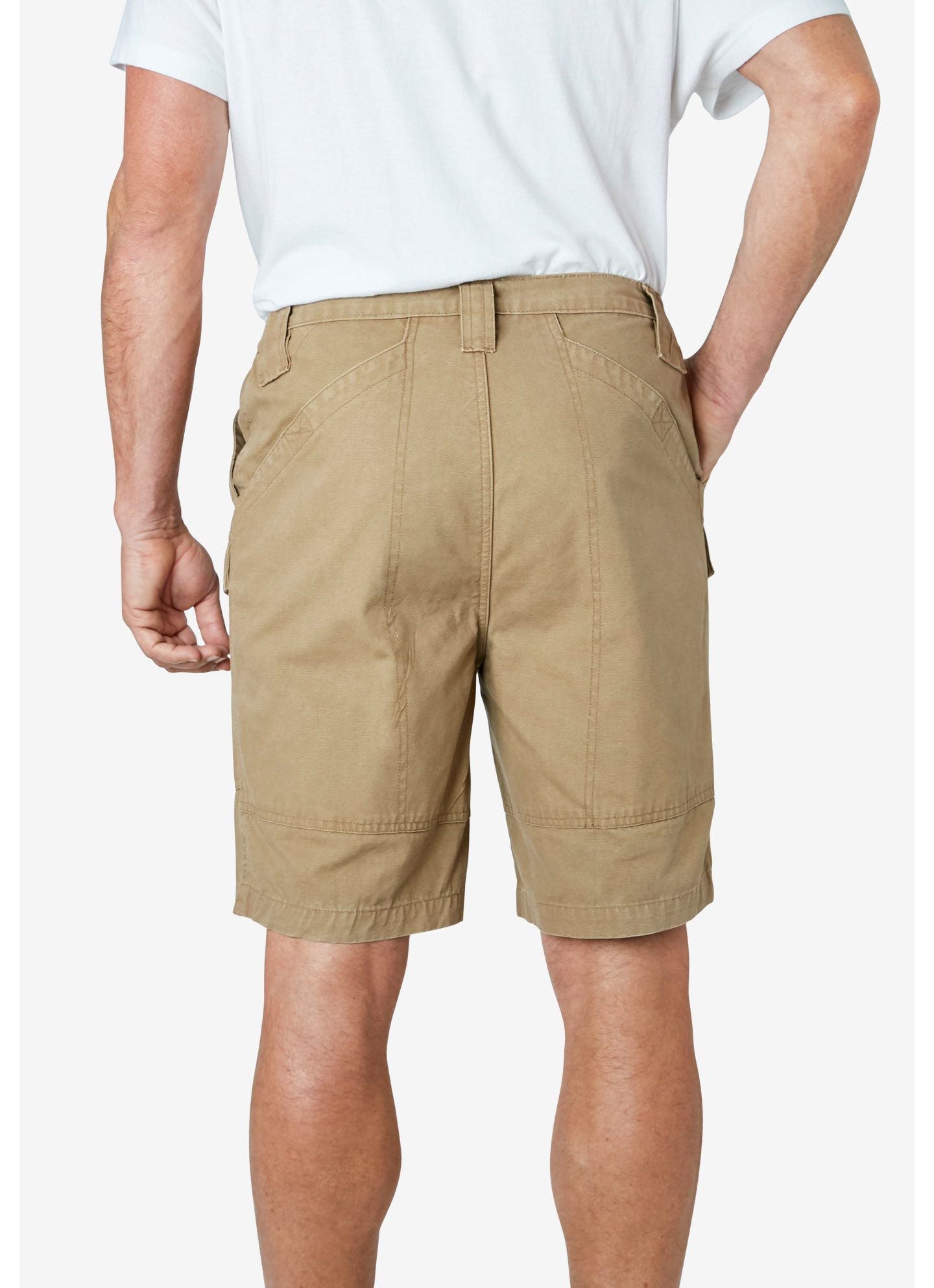 Мужские шорты KingSize Deeper Pocket 8" Cargo, цвет: Тёмный хаки — фото 2