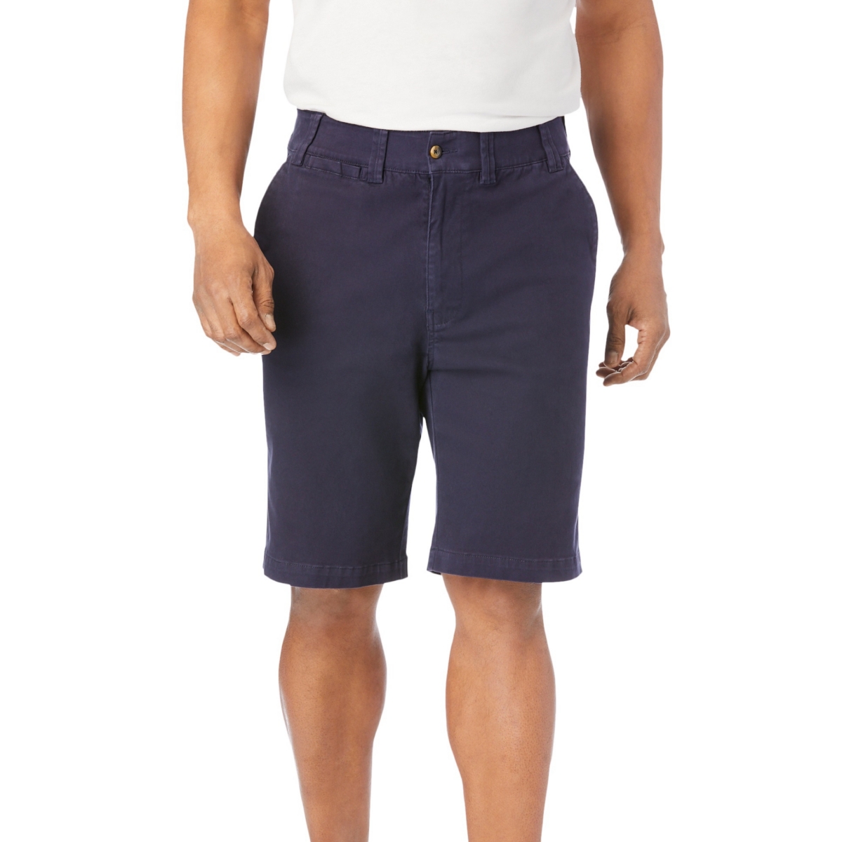 Big & Tall 10&#x22; Flex Full-Elastic Waist Chino Shorts - Navy