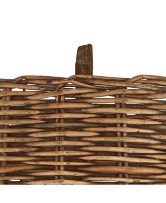 Forrest Sequoia Tree Rustic Country Cottage Floor Lamp 61" Tall Faux Wood Brown Wicker Drum Shade for Living Room Bedroom Office House