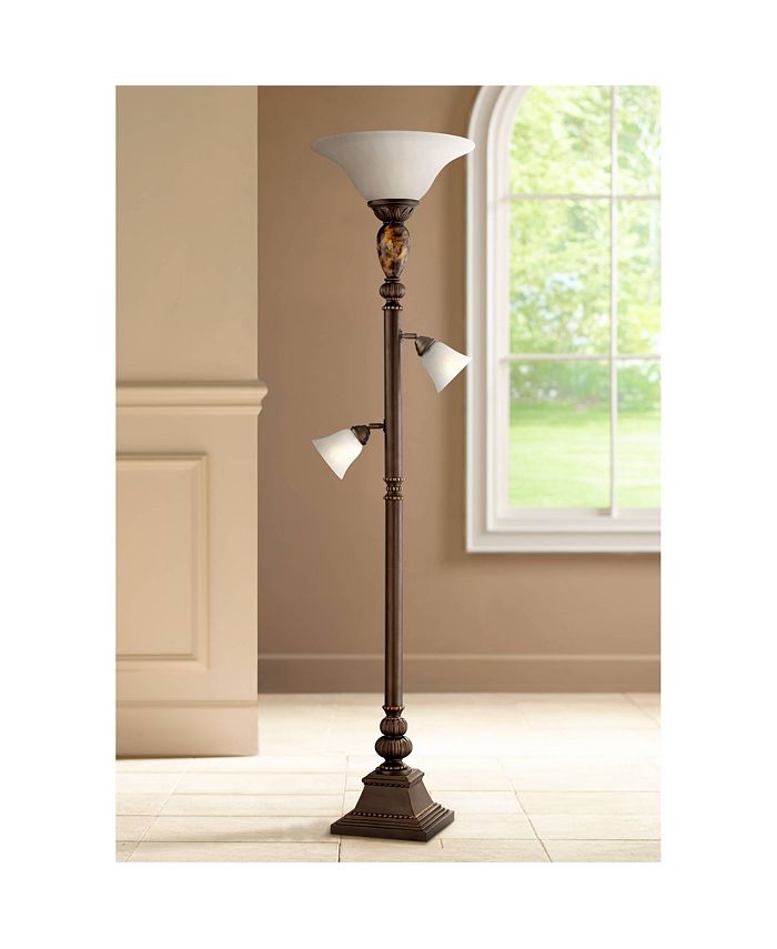 Kathy Ireland Mulholland Rustic Vintage like Tree Torchiere Floor Lamp