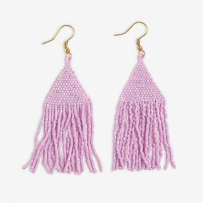 Lexie Solid Beaded Fringe Earrings