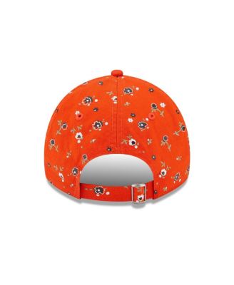 Women's Orange Cleveland Browns Floral 9TWENTY Adjustable Hat