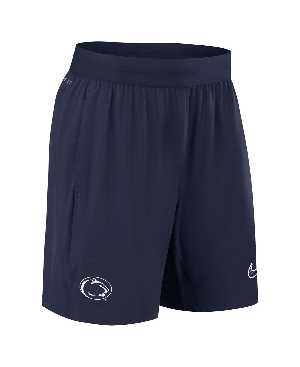 Nike Men'sPenn State Nittany Lions 2024 Sideline Performance Shorts - Navy, White
