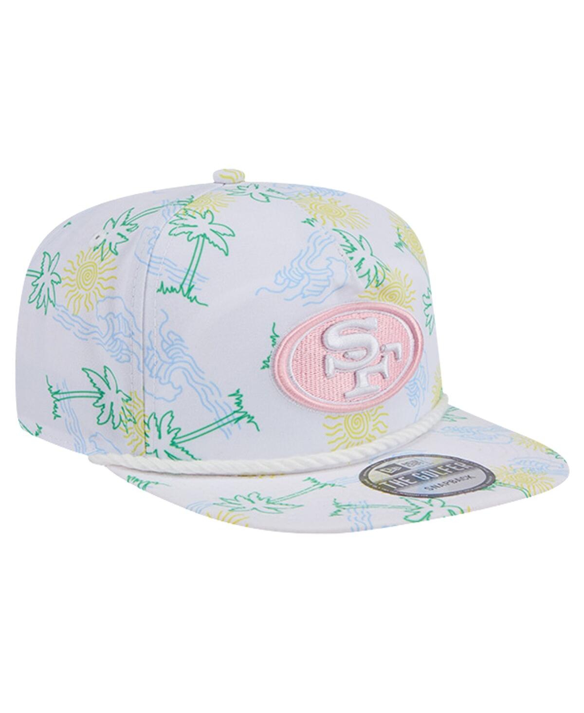 NEW ERA MEN'S WHITE SAN FRANCISCO 49ERS VACAY GOLFER SNAPBACK HAT