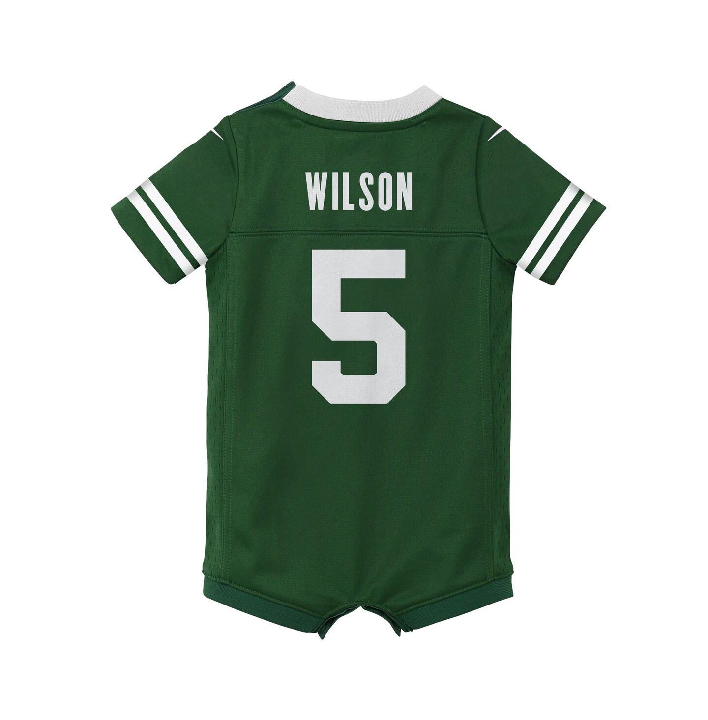 Комбинезон Nike Garrett Wilson Legacy Green New York Jets Game Romper Jersey для мальчиков-малышей — фото 2