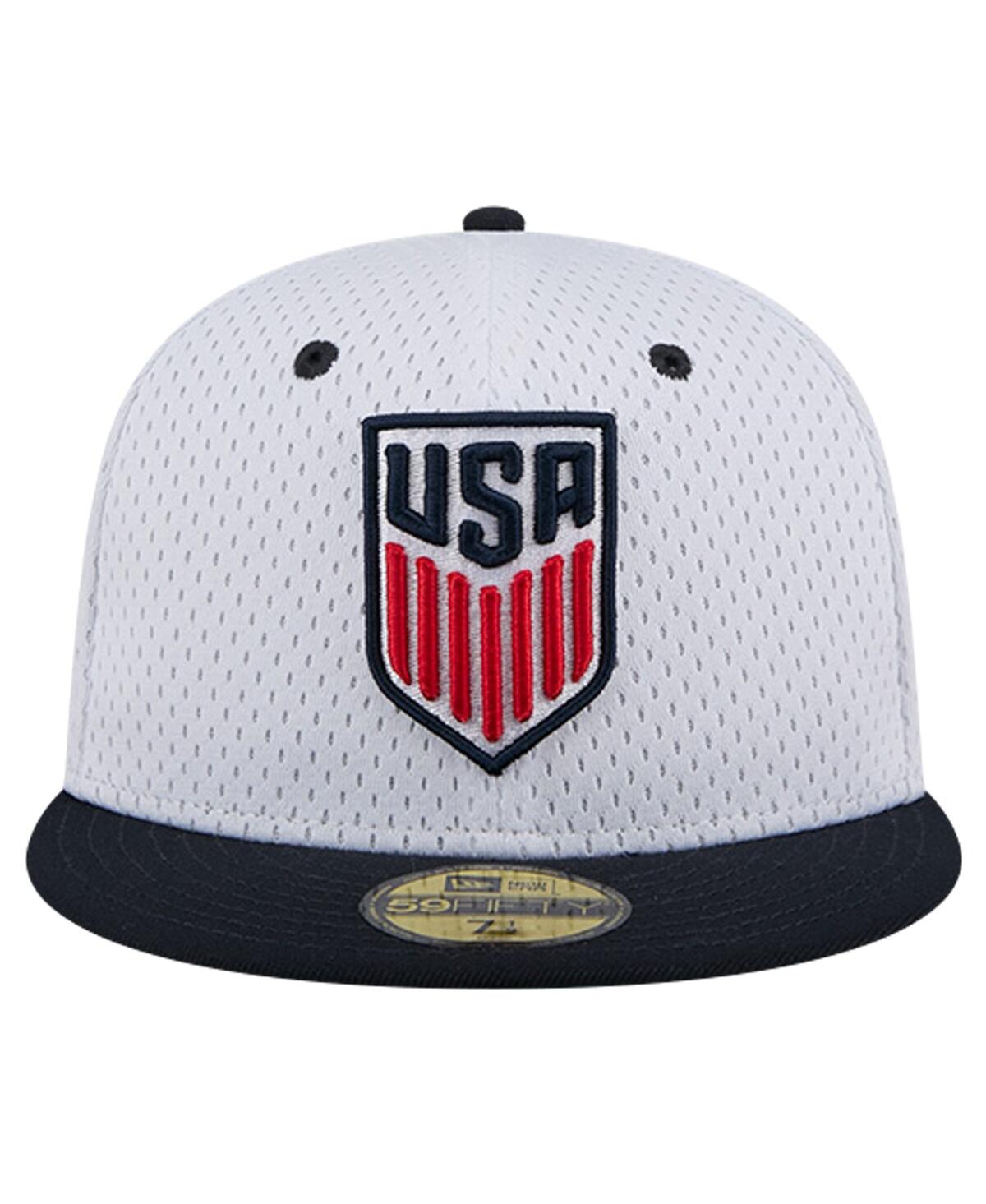 New Era Men'sUsmnt Throwback Mesh 59FIFTY Fitted Hat - White