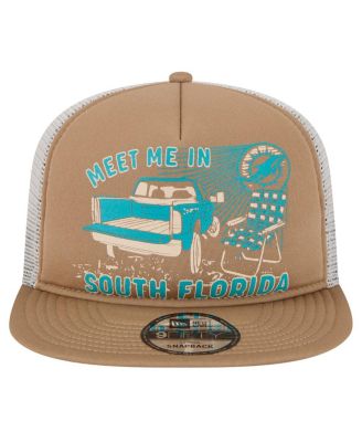 Men's Tan Miami Dolphins Meet Me 9FIFTY Snapback Hat
