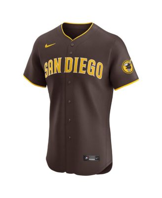 Men's Brown San Diego Padres Road Vapor Premier Elite Patch Jersey