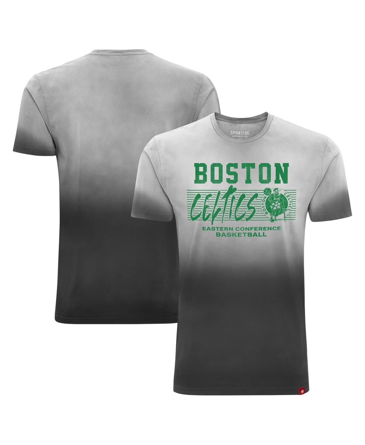 Men's and Women's Black Boston Celtics Bingham Sun-Fade T-Shirt - Black