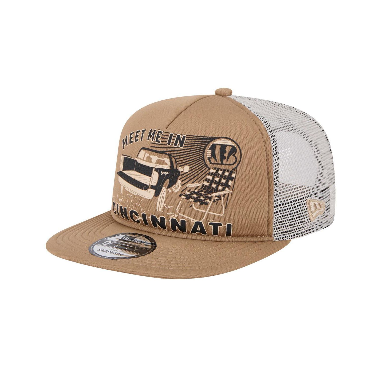 Men's Tan Cincinnati Bengals Meet Me 9FIFTY Snapback Hat