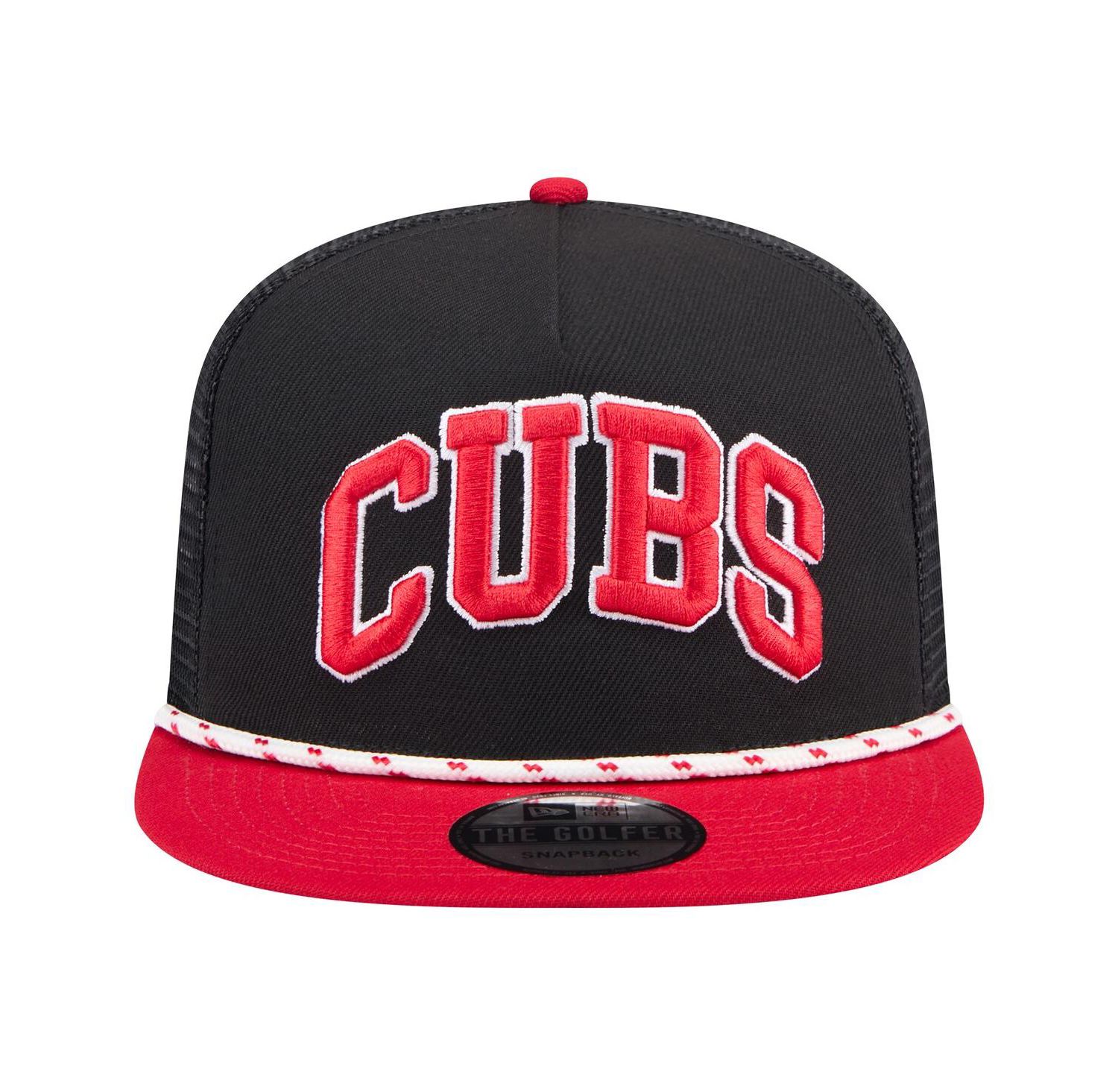 Men's Black Chicago Cubs Throwback Meshback Golfer Hat