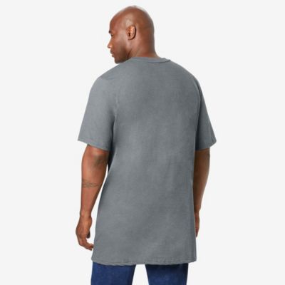 Big & Tall by KingSize Heavyweight Longer-Length Pocket Crewneck T-Shirt