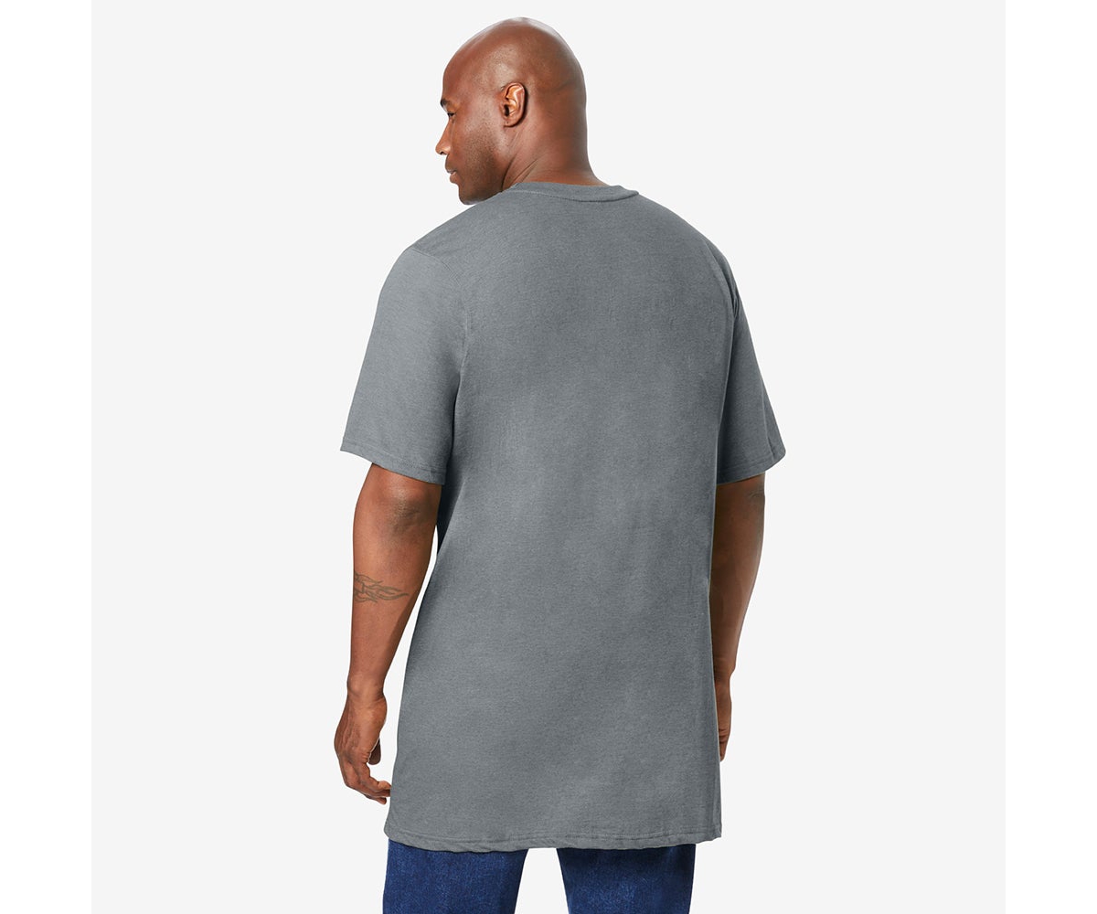 Boulder Creek Big & Tall by KingSize Heavyweight Longer-Length Pocket Crewneck T-Shirt