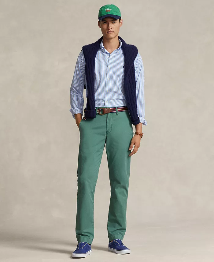Men's Straight-Fit Washed Stretch Chino Pants - thumbnail 2