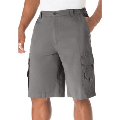 Big & Tall by KingSize 12" Side Elastic Denim Cargo Shorts